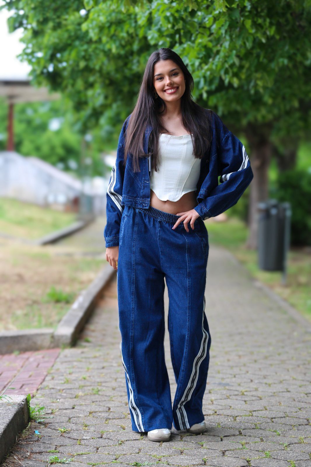Conjunto de ganga com calça e casaco