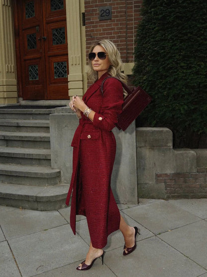 Casaco Vinho com fio de glitter