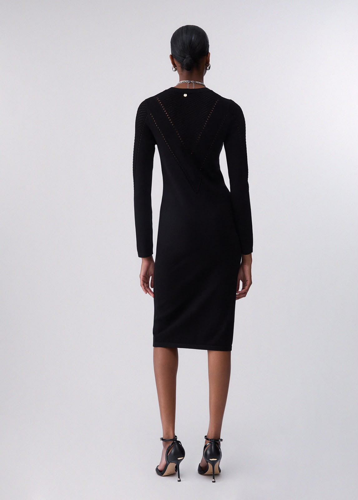 Vestido midi preto Liu Jo