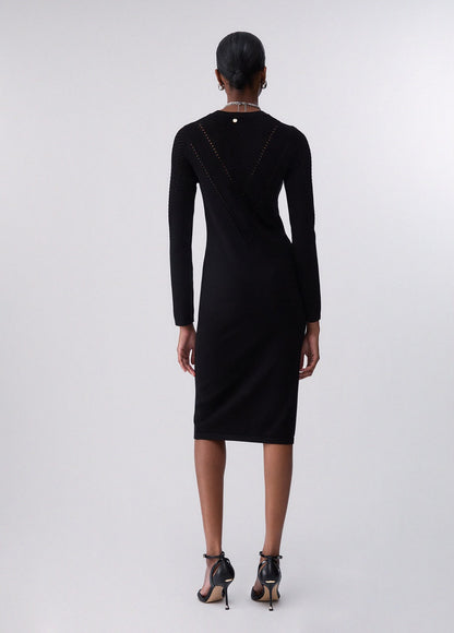 Vestido midi preto Liu Jo