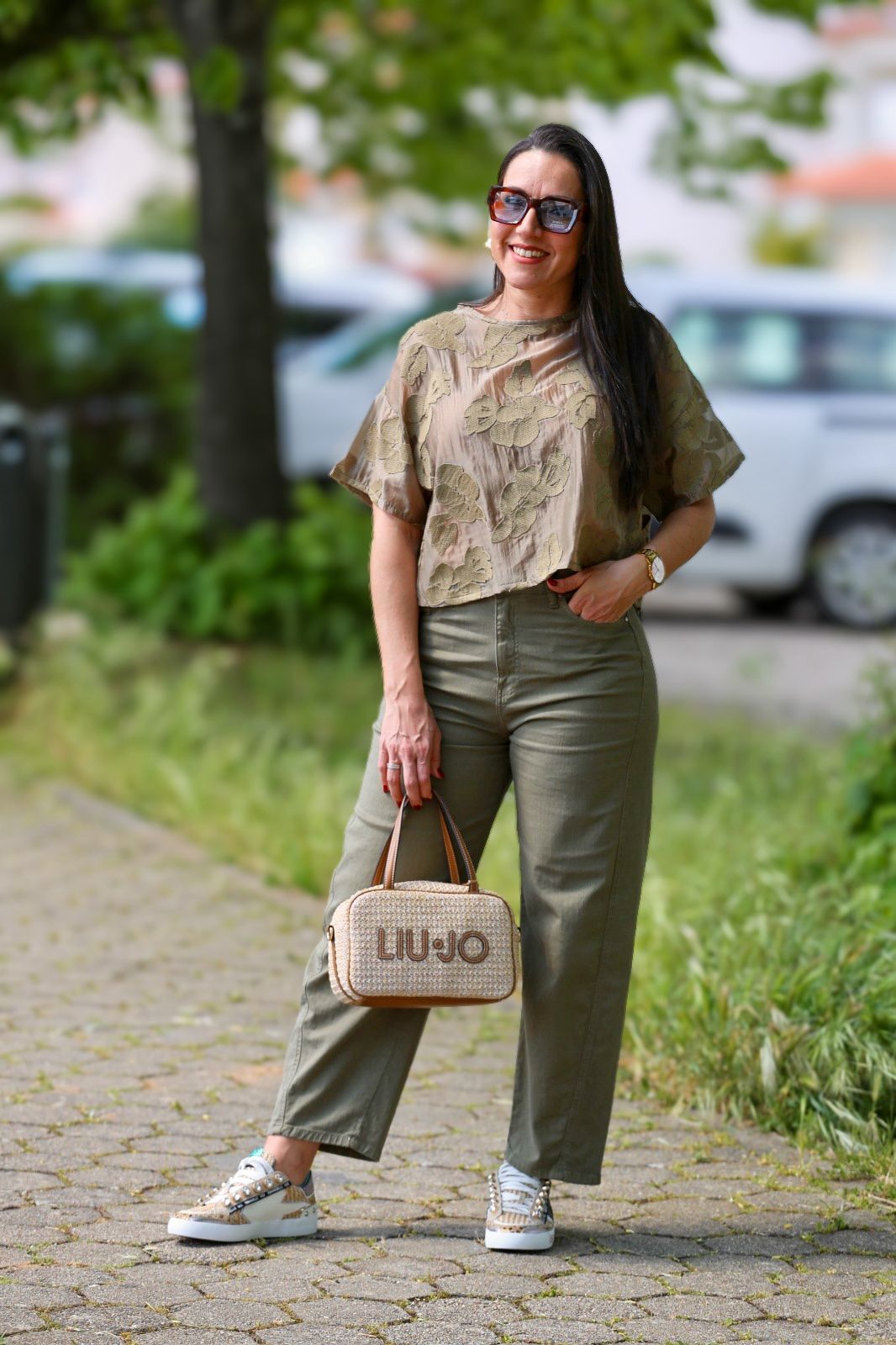 Calça Baggy Verde Militar