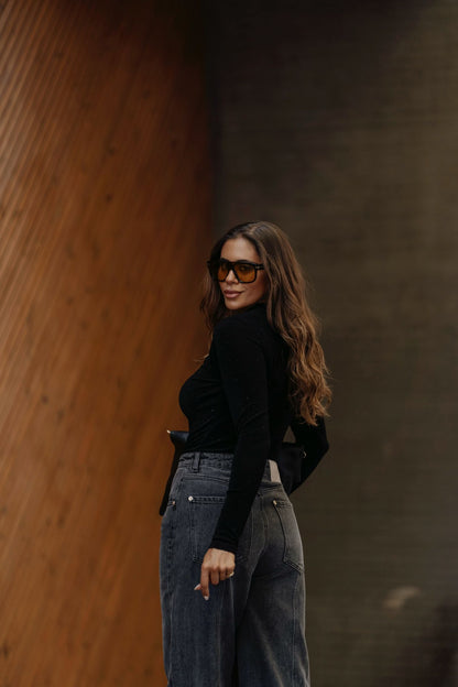 Jeans Wide Leg Cintura Subida