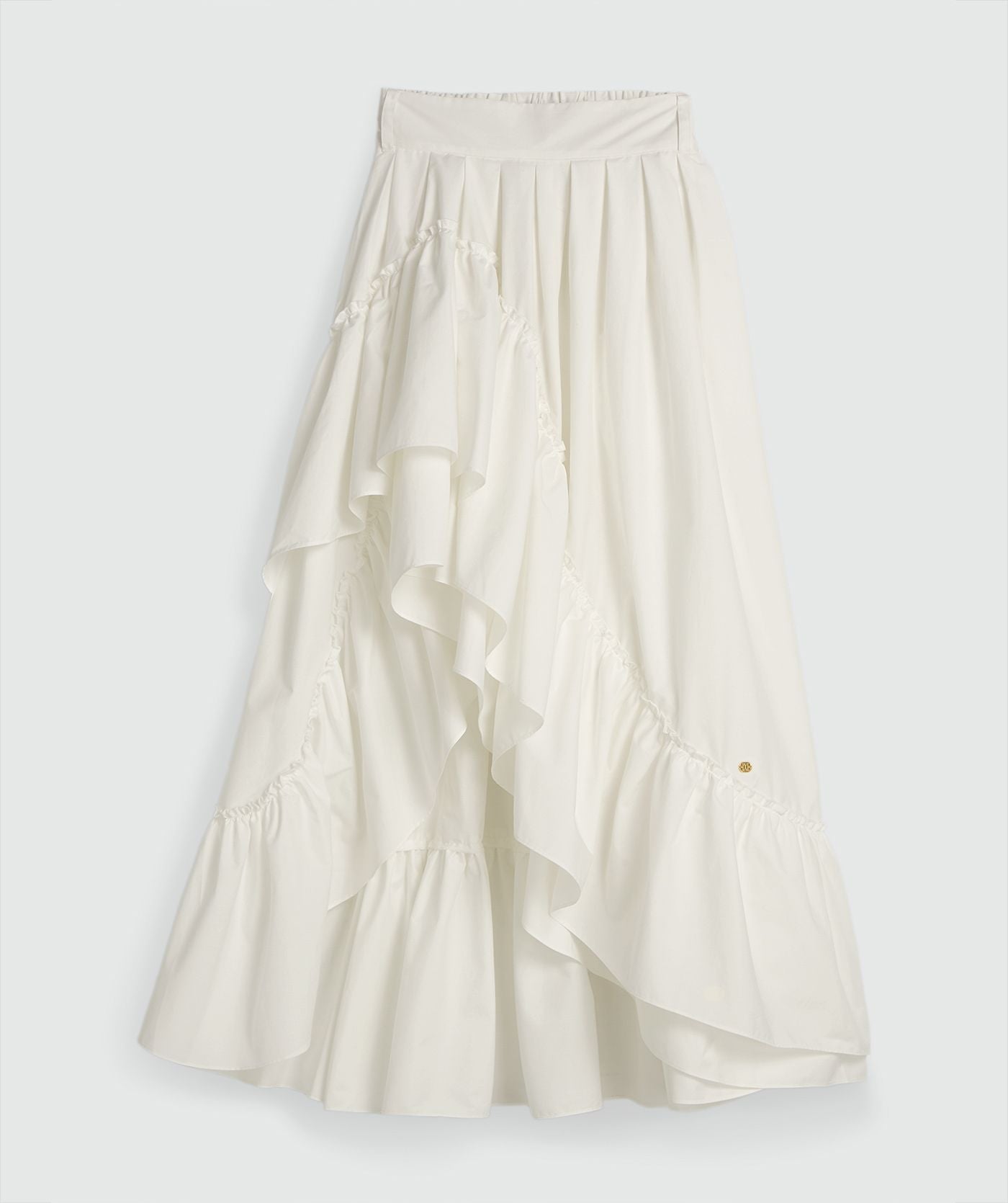 Saia maxi de cintura alta TARRANT - branco-creme