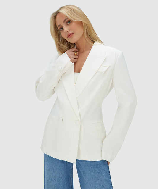 Blazer justo MALENA - Branco/Creme