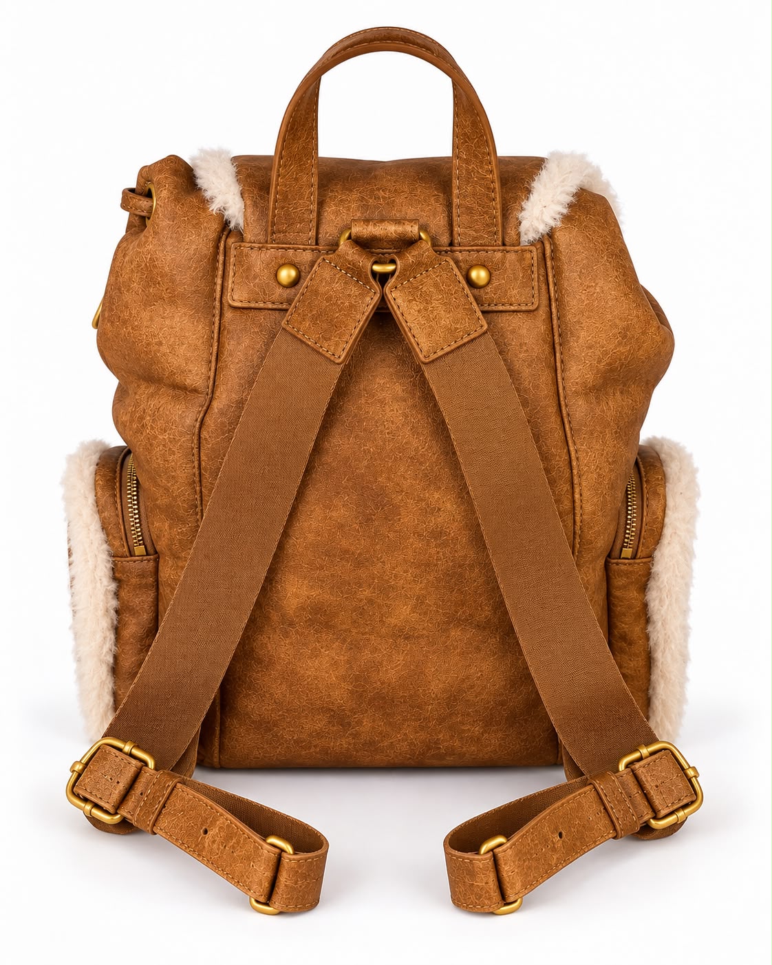 Mochila La Carrie com Detalhes de Pelo e Tachas