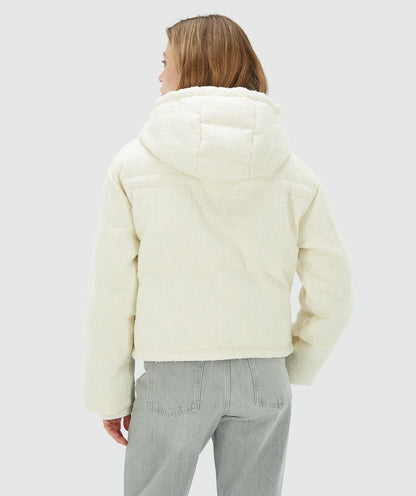 Casaco oversized ALICE com lurex - branco casulo