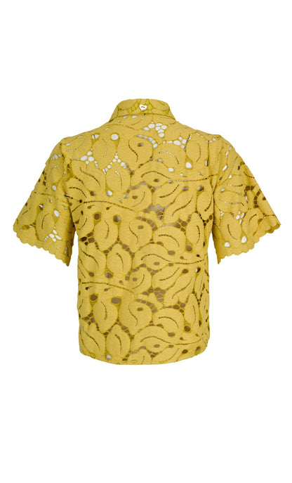 Blusa de renda amarela