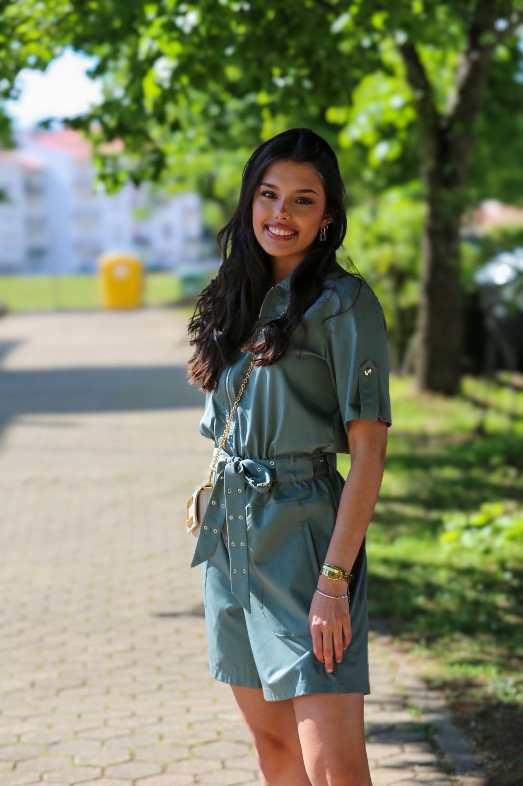 Macacão Khaki com Cinto