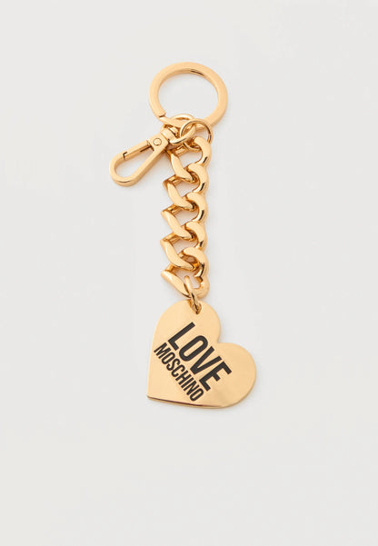 Porta-chaves Coração Dourado – Love Moschino
