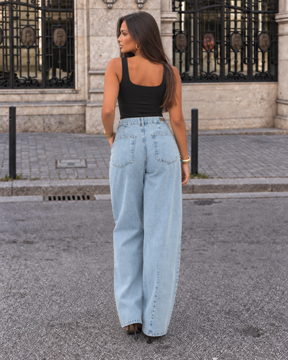 Calça Jeans Leoni Wide Leg