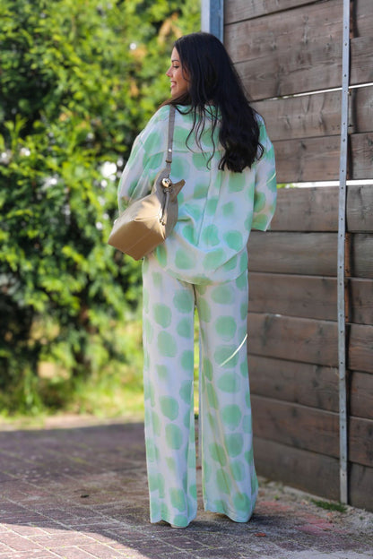 Blusa estampada de manga 3/4