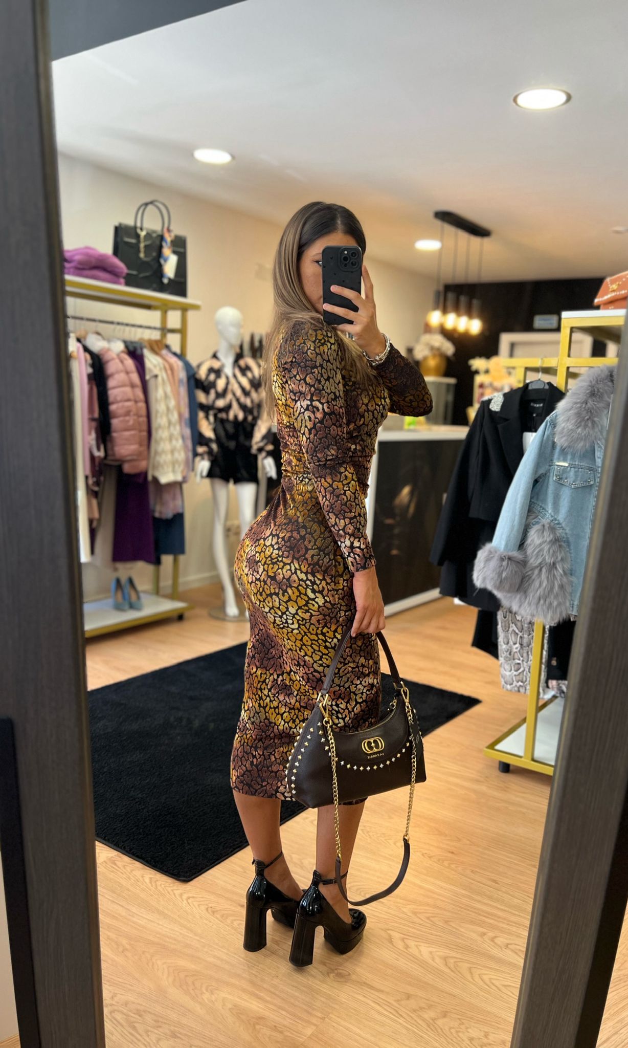 Vestido Midi Animal Print