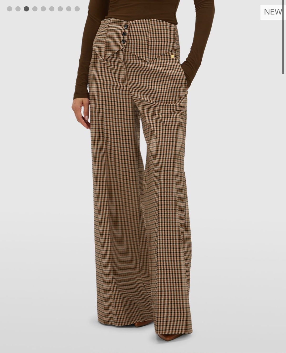 Calça de alfaiataria xadrez JOSH V com cintura trabalhada
