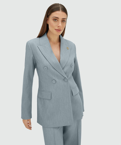 Blazer ajustado KASSIDY - azul celeste mesclado