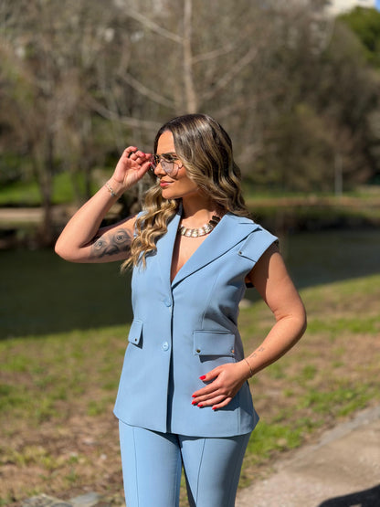 Colete Alfaiataria Sem Mangas