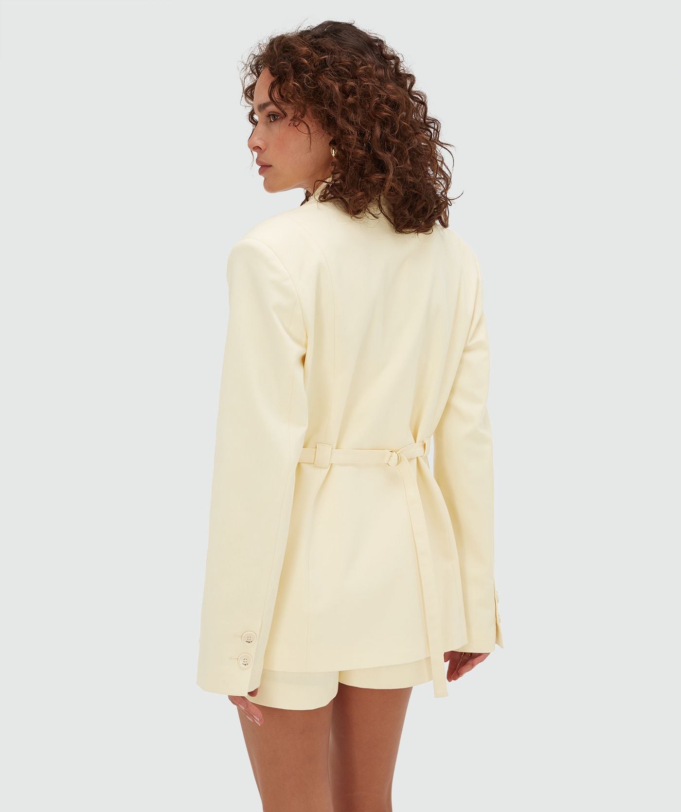 BENSON blazer oversized - butter yellow