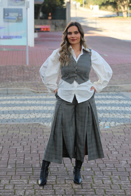 Calças Xadrez Femininas