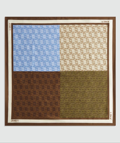 Lenço estampado - marrom