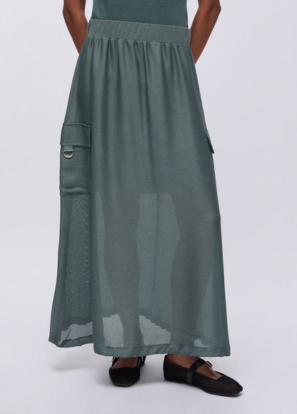 Saia Midi Verde Militar
