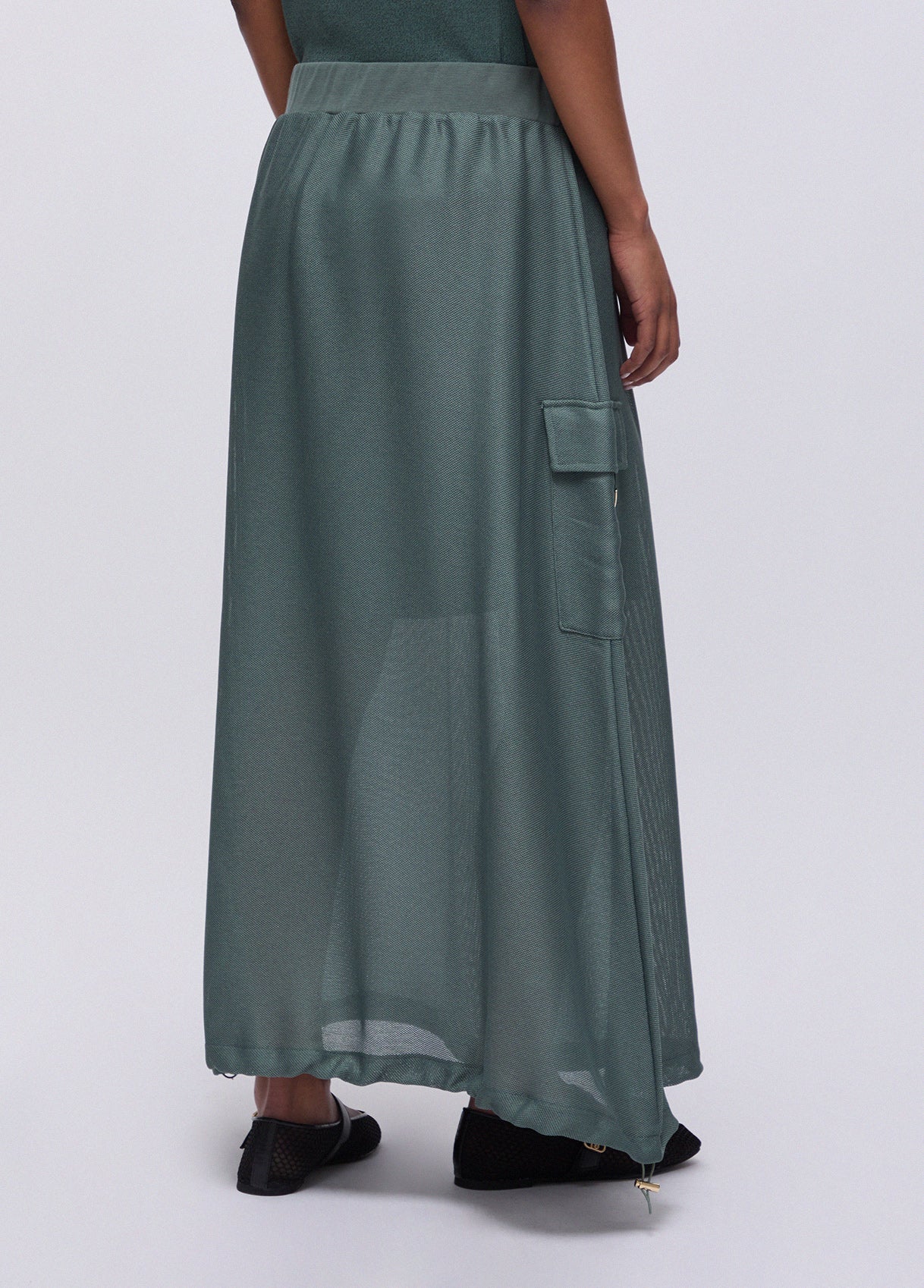 Saia Midi Verde Militar