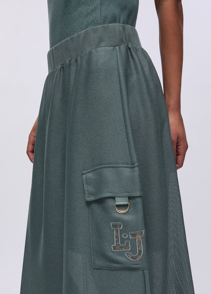 Saia Midi Verde Militar