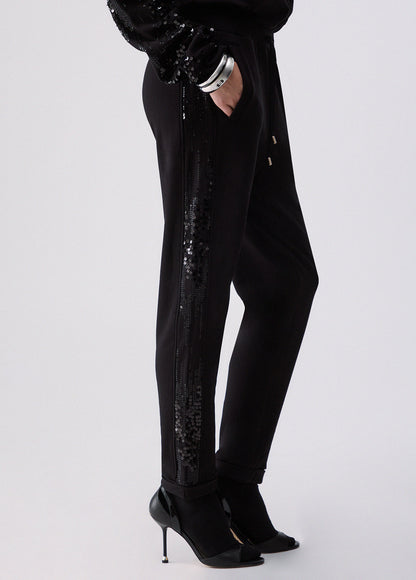 Calça LIU JO com faixa lateral de lantejoulas