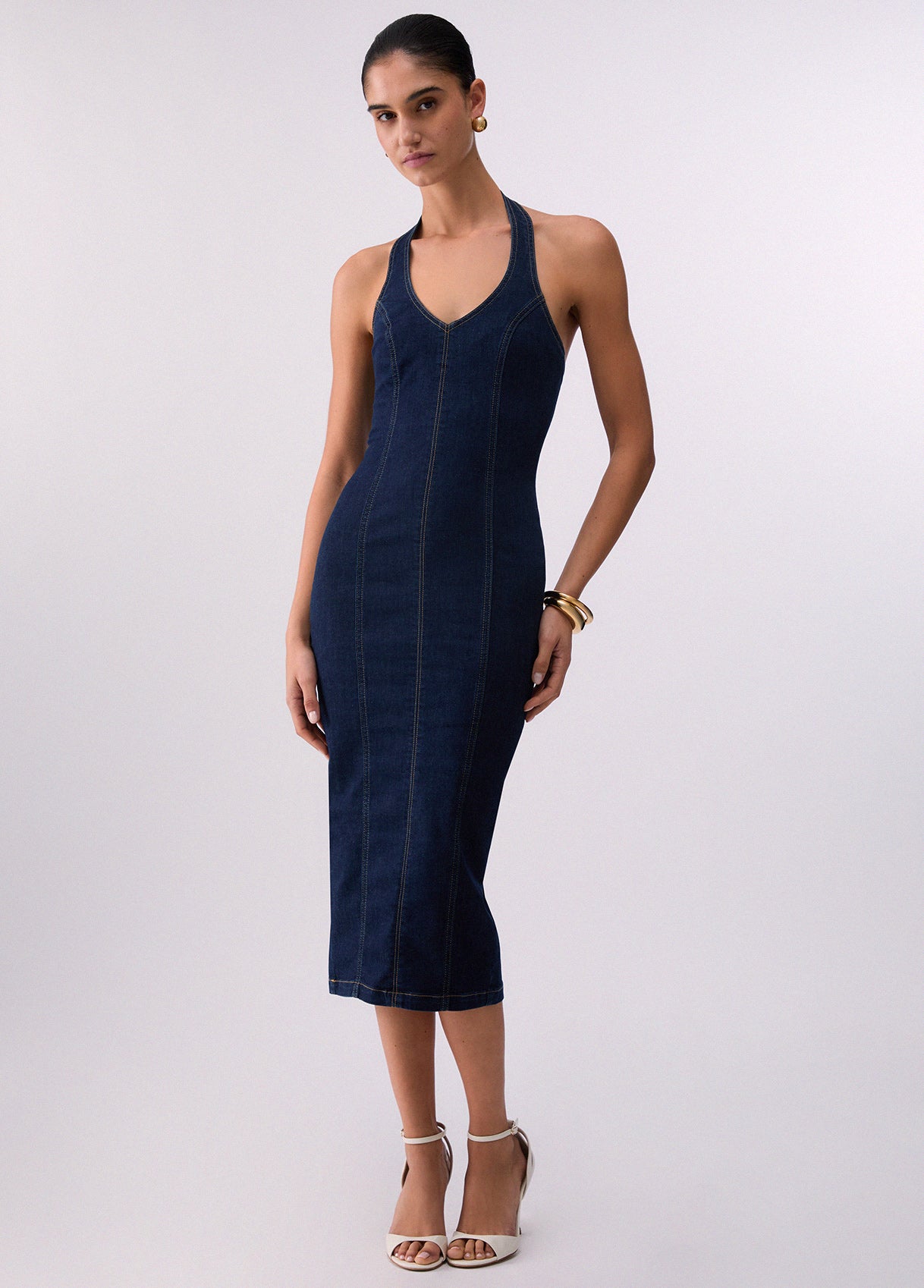 Vestido midi jeans