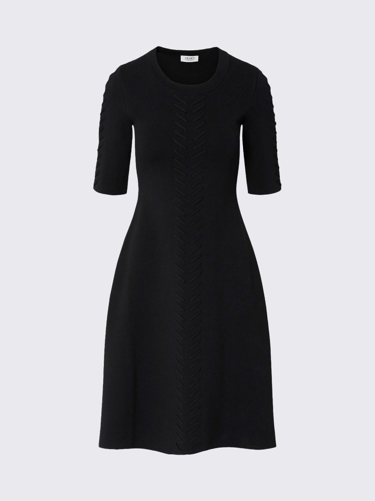 Vestido de malha preto LIU JO com detalhes em relevo