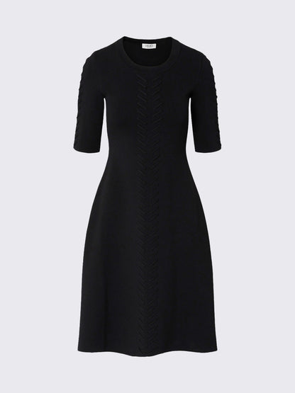 Vestido de malha preto LIU JO com detalhes em relevo