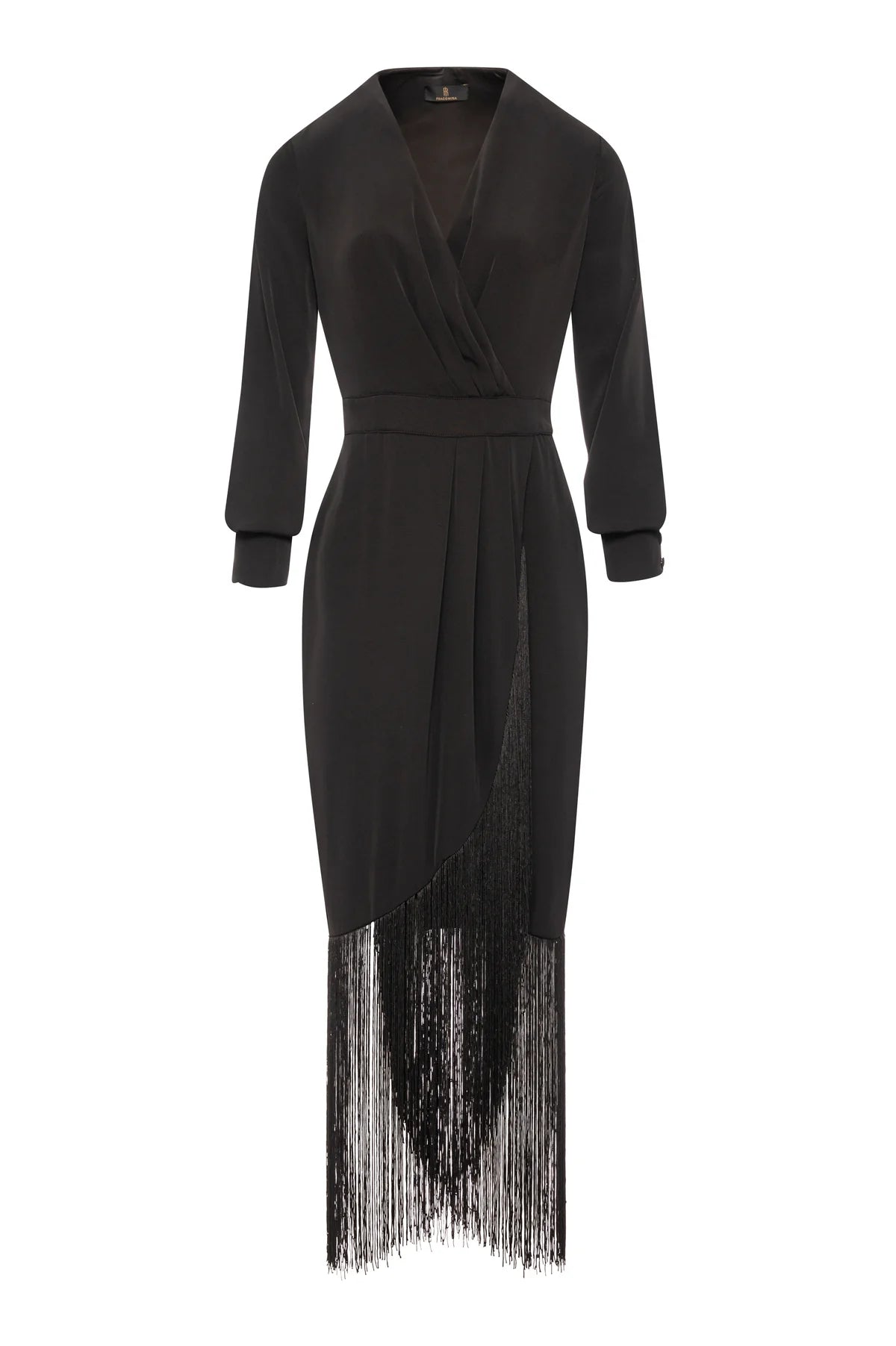 Vestido Preto Fracomina com Franjas