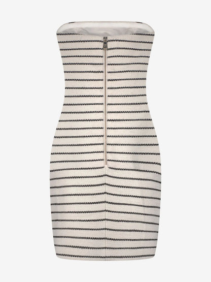 Vestido Cai-Cai Estruturado com Botões Dourados