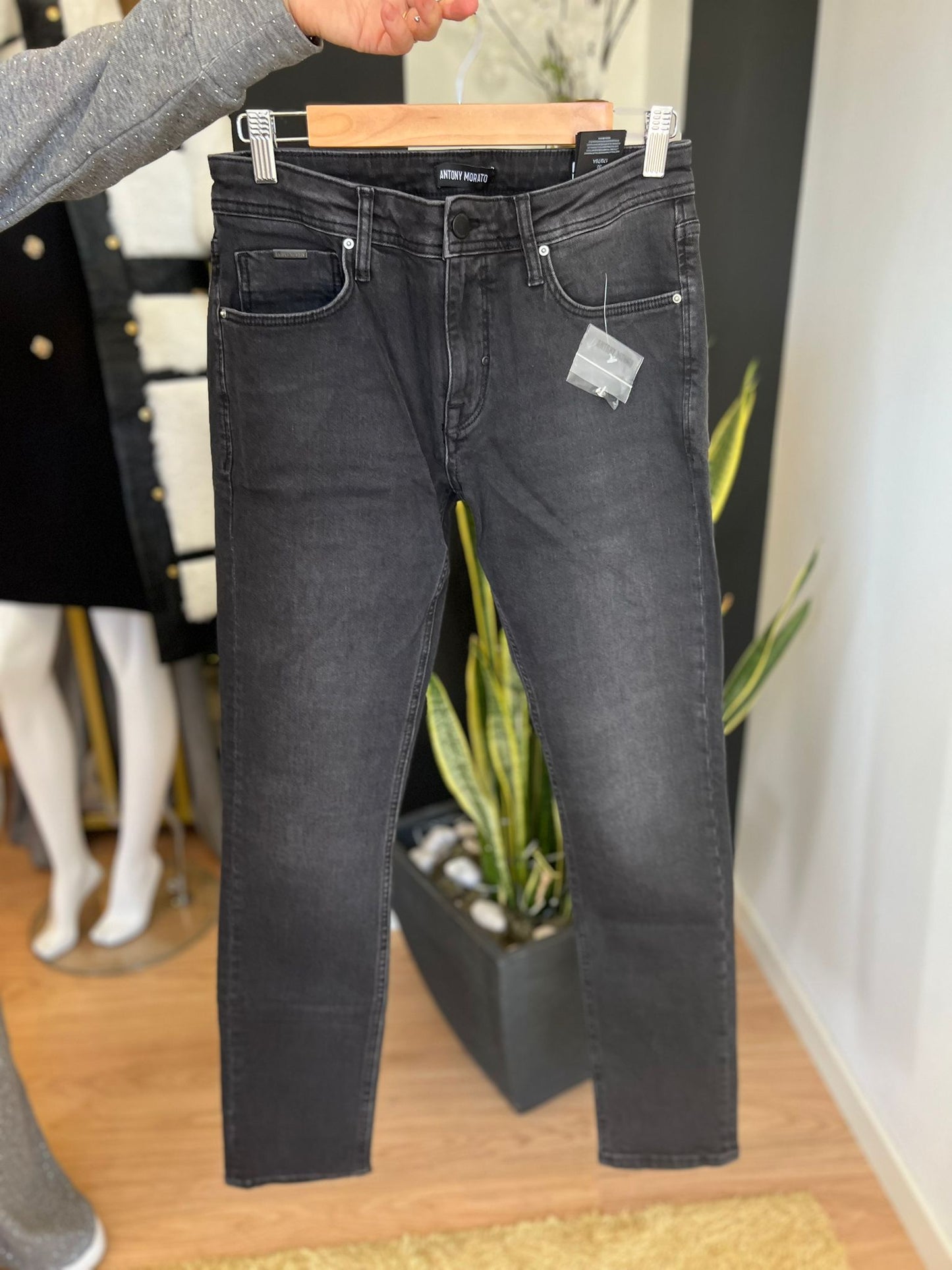 Calças de Ganga Antony Morato – GEEZER (Slim Fit) – Cinzento Escuro