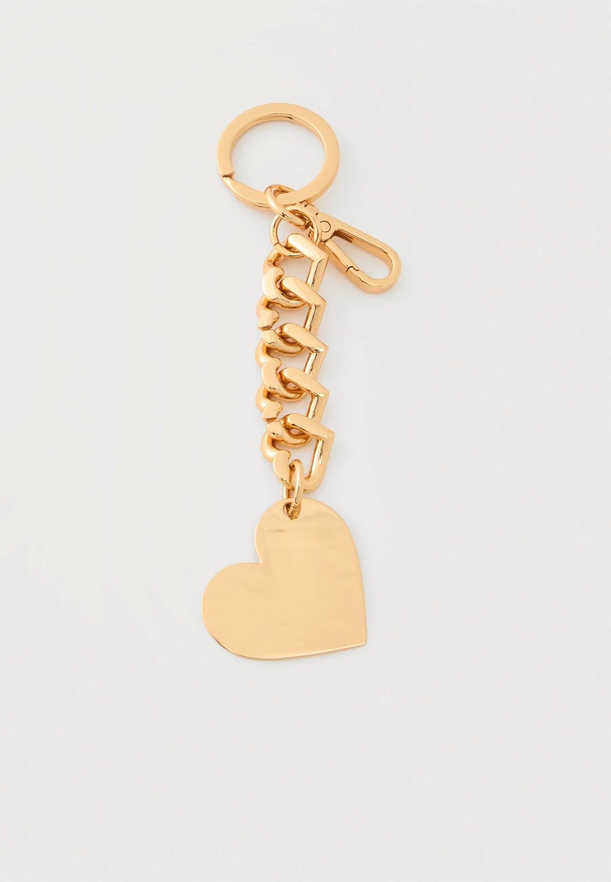 Porta-chaves Coração Dourado – Love Moschino