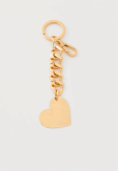Porta-chaves Coração Dourado – Love Moschino