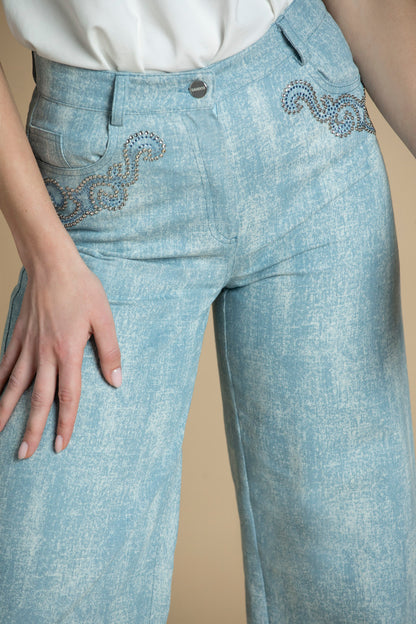 Calças jeans de cintura média