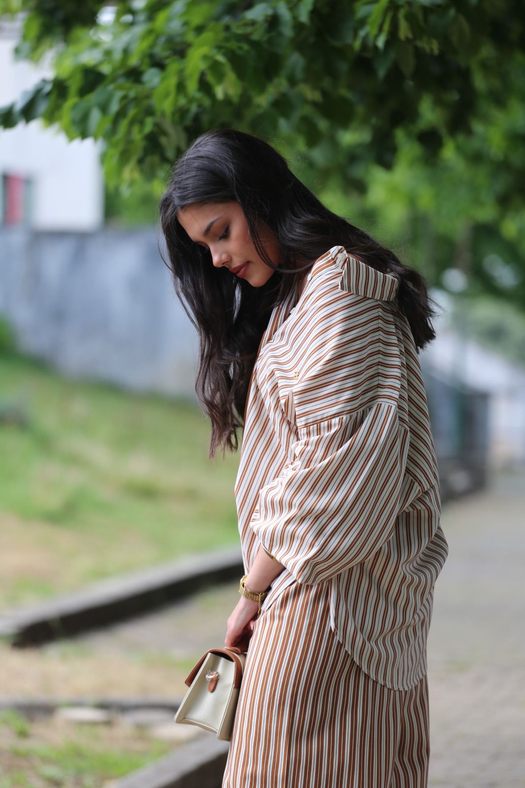 Conjunto Camisa & Calça Risca Elegante