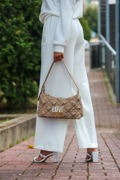 Conjunto branco com calças wide leg