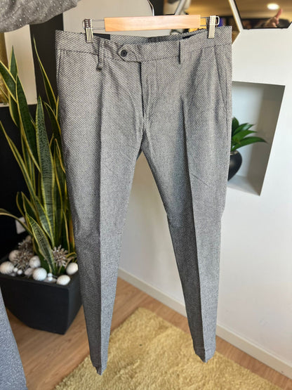 Calças Skinny Fit Clássicas Texturadas