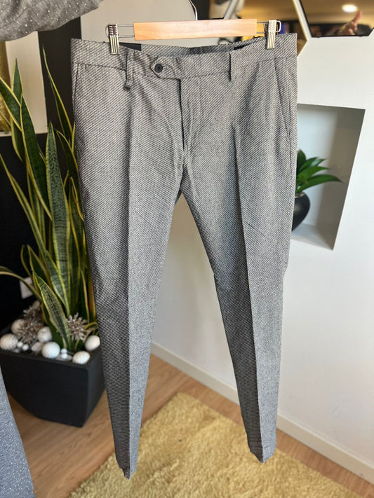 Calças Skinny Fit Clássicas Texturadas