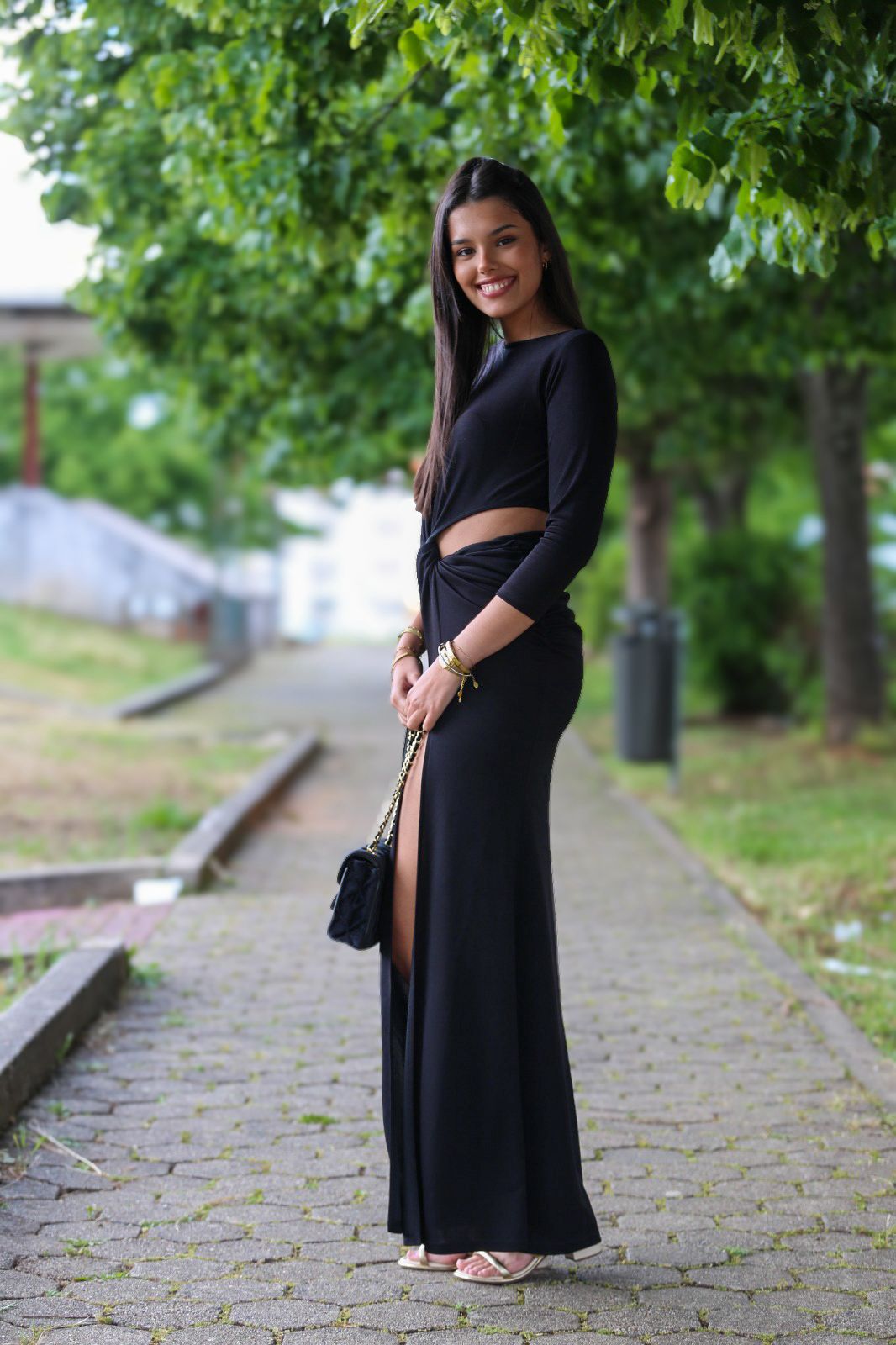 Vestido Longo com Brilho Subtil