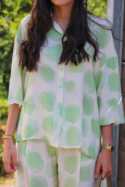 Blusa estampada de manga 3/4