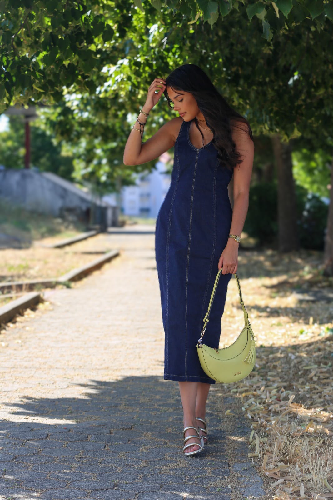 Vestido midi jeans