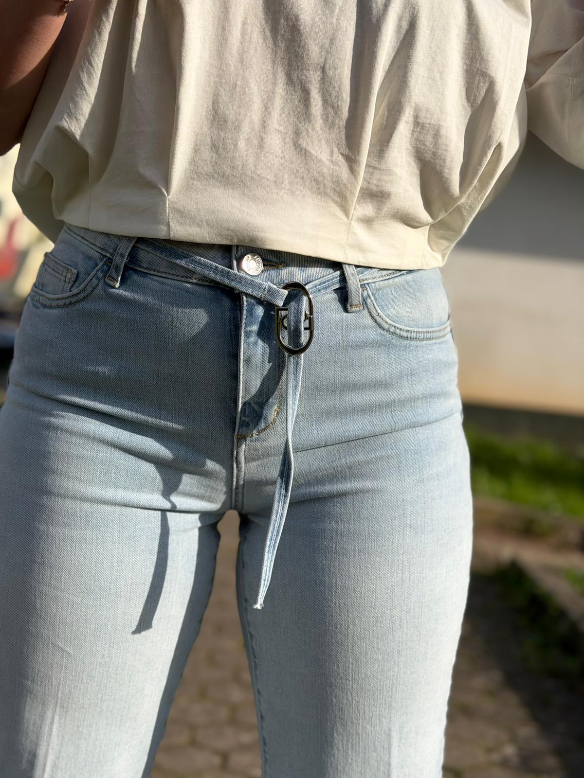 Calça Liu Jo – Denim Claro de Corte Flare