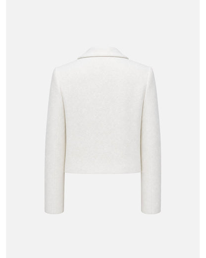 Blazer curto com fecho em trespasse