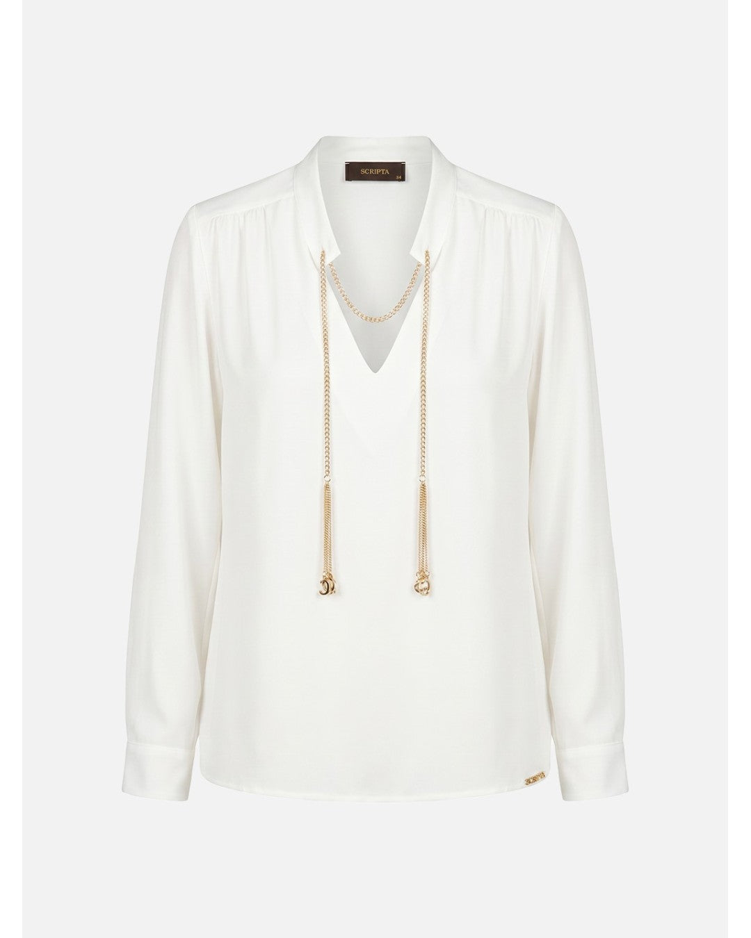 Blusa com corrente metálica