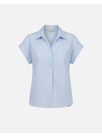 Blusa em linho com risca