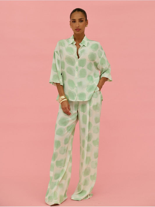 Blusa estampada de manga 3/4