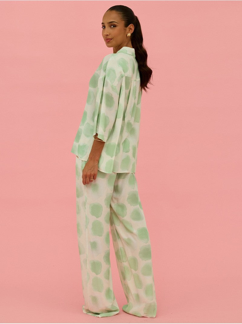 Blusa estampada de manga 3/4