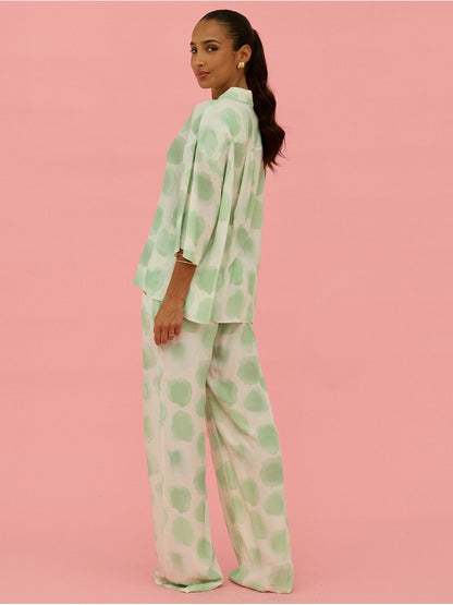 Blusa estampada de manga 3/4