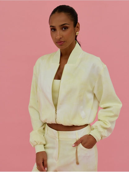 Bomber tye dye com bolsos